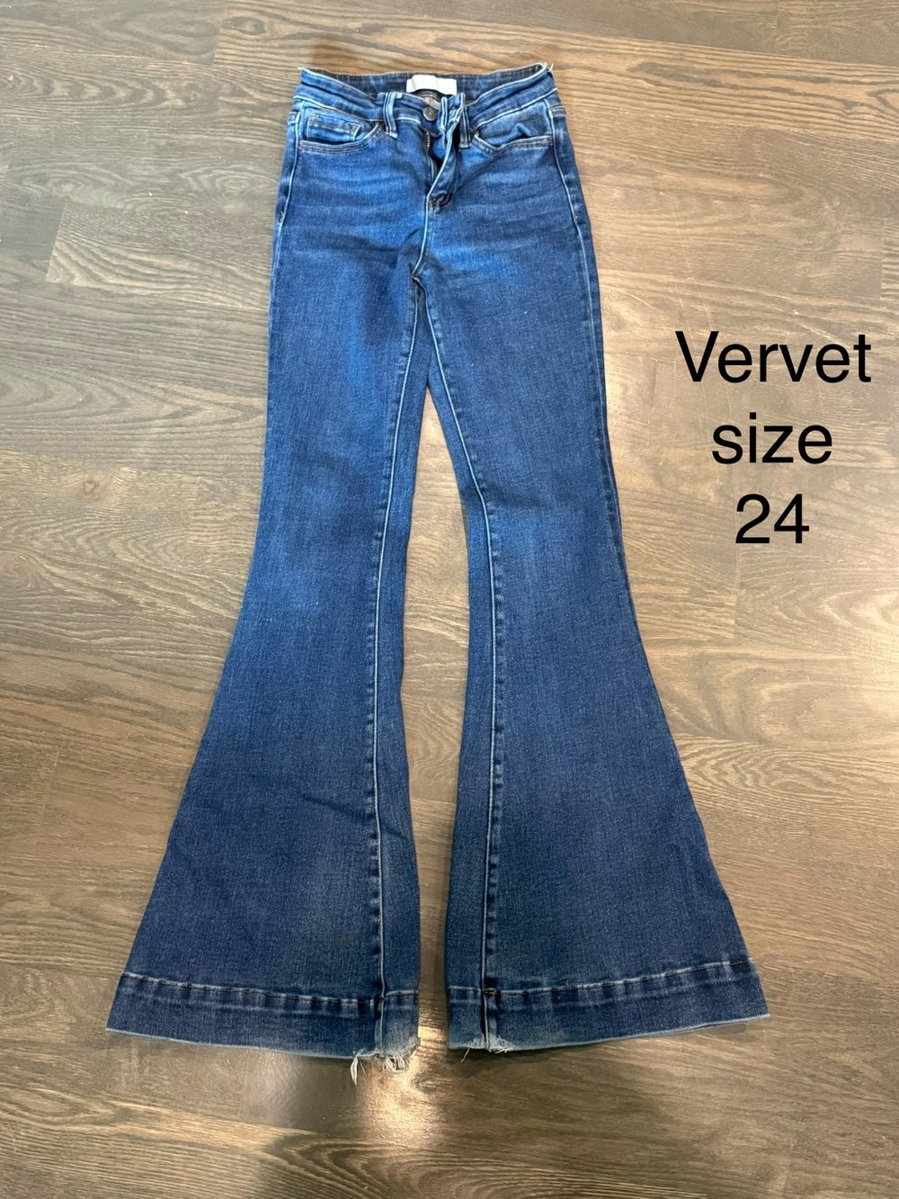 VERVET BY FLYING MONKEY Deep Blue Flare Jeans